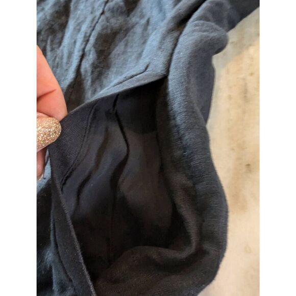 J. Crew Maxine Dress Women's XXS Black 100% Linen Sleeveless V-Neck Mini Shift - Picture 8 of 9